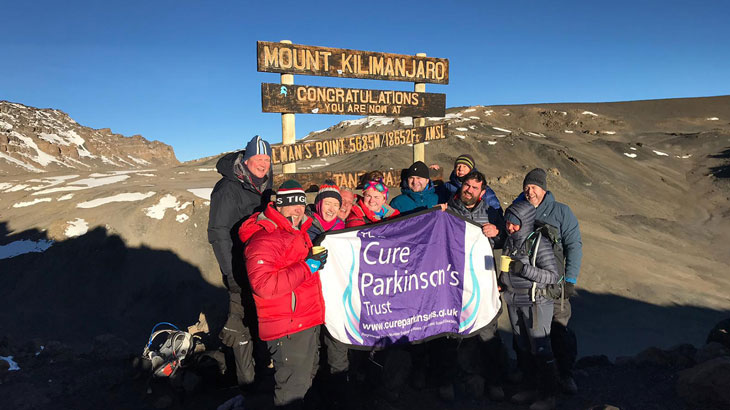 At the summit of Mt Kilimanjaro, a fantastic effort to raise funds